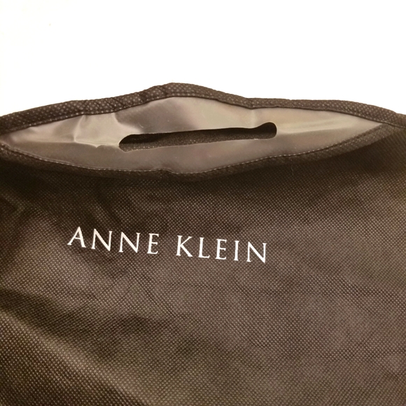 53" Long Anne Klein Elegant Black Garment Bag with Logo, Side Zipper - Picture 4 of 7